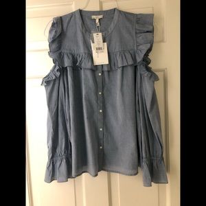 Joie New With tags chambray shirt. $198